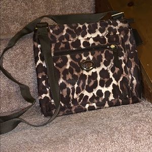 Like new! Leopard cross body coach bag!